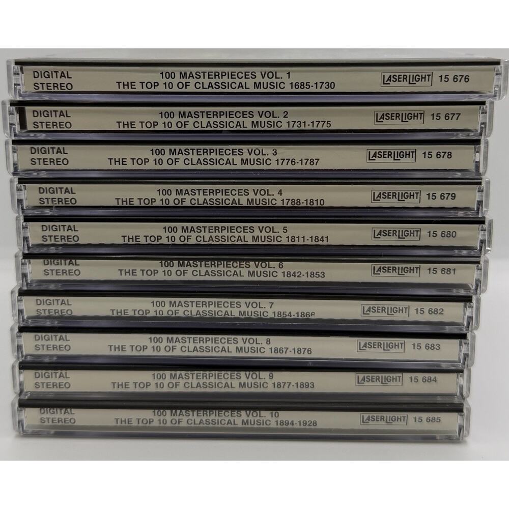 Various Artists Top 100 Masterpieces of Classical Music Box Set 10 CD Complete